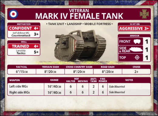 Veteran: Mark IV Female Tank